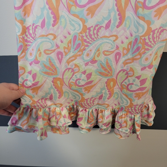 NWT Shore Brand "Sicily" Dress Pastel Paisley Women's Size Large Made in USA - Picture 2 of 14